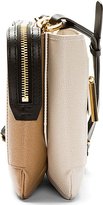 Thumbnail for your product : Lanvin Ecru & Tan Leather Beyond Le Jour Shoulder Bag