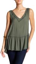 Thumbnail for your product : Anama Frayed Trim V-Neck Tank