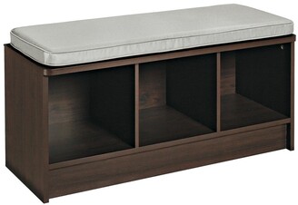 Details about   Porch And Den Southbrook 3-cube Storage Bench With Grey Cushion 