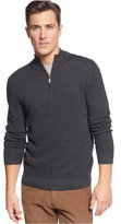 Thumbnail for your product : Club Room Textured Merino-Blend Quarter-Zip Sweater