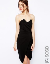 Thumbnail for your product : ASOS TALL Bandeau Wrap Dress