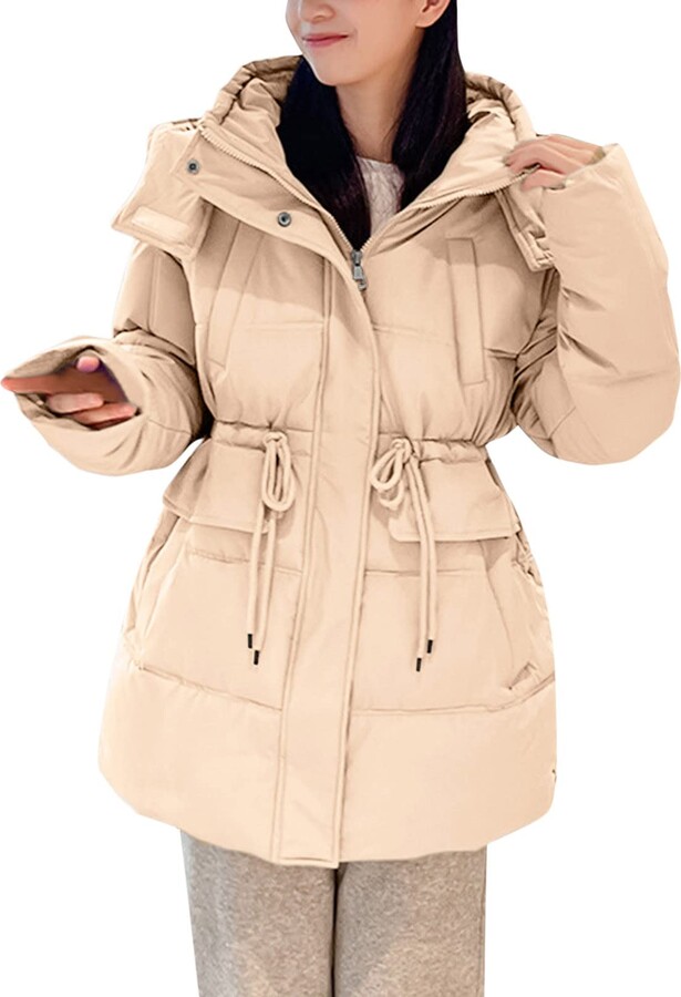 AMDOLE 2023 Special Deals Ladies black Belted Coat Ladies Tan Leather