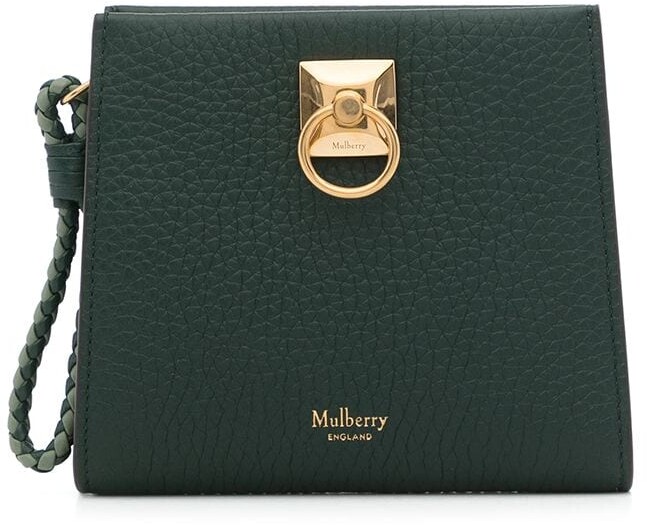 Mulberry Iris Zip-Around grained leather clutch bag - ShopStyle