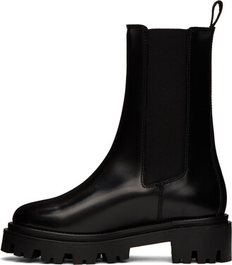 Isabel Marant Black Celae Leather Chelsea Boots - ShopStyle