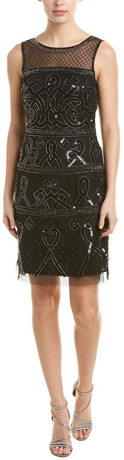 Adrianna Papell Women's Sleeveless A-Line Beaded Cocktail Dress - ShopStyle