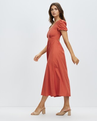 Atmos & Here Atmos&Here - Women's Red Midi Dresses - Ariane Cut-Out Maxi Dress - Size 18 at The Iconic
