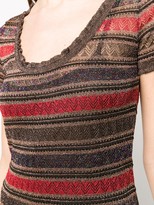 Thumbnail for your product : Missoni Short Sleeve Striped Pattern Jersey Dress