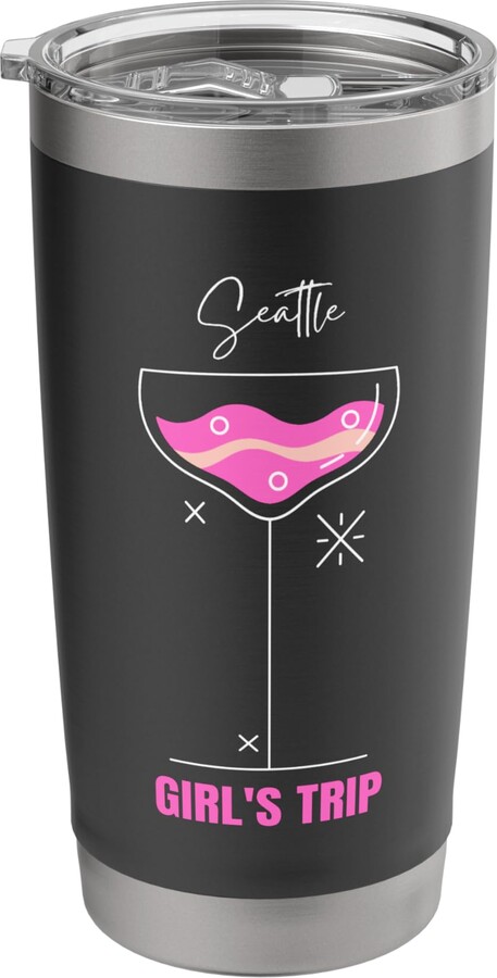 Seattle Girls Trip Vacation Outfit Girls Trip Beach Drink Seattle Washington Stainless Steel Insulated Tumbler