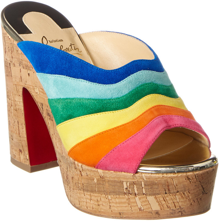 degratissimo rainbow platform sandal