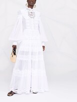 Thumbnail for your product : Ermanno Scervino Broderie Anglaise Cotton Maxi Dress