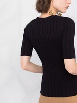 Thumbnail for your product : Fabiana Filippi Ribbed Cotton-Knit Top