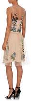 Thumbnail for your product : Alberta Ferretti Women's Jungle-Pattern Embellished Tulle Dress - Nudeflesh
