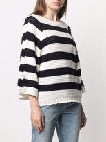 Thumbnail for your product : Les Copains Open-Knit Striped Jumper