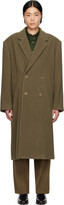 Thumbnail for your product : Lemaire Khaki Double-Breasted Coat