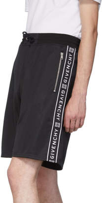 Givenchy Black Logo Tape Shorts