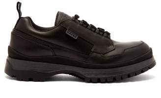 Prada Exaggerated Sole Leather Shoes - Mens - Black