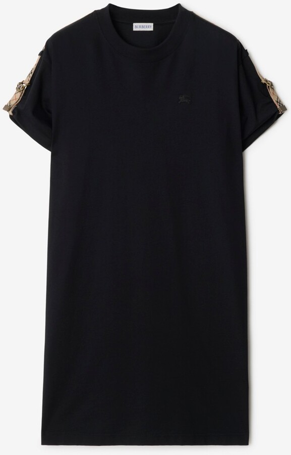 Burberry Check Trim Cotton T-shirt Dress Size: XS