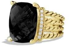 David Yurman Wheaton Ring With Black Onyx And Diamonds In 18K Gold