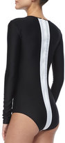 Thumbnail for your product : Cover Long Sleeve White Stripe One Piece