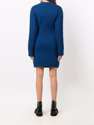 Philosophy di Lorenzo Serafini Cable-Knit Mini Dress