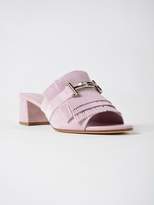 Thumbnail for your product : Tod's Double T Fringed Mules