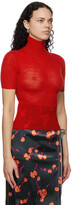 Thumbnail for your product : Meryll Rogge Red Wool Crepe Turtleneck
