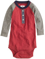 Thumbnail for your product : J.Crew Baby long-sleeve one-piece in red raglan