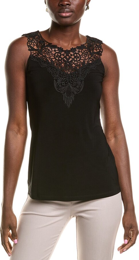 Joseph Ribkoff Lace Neck Top