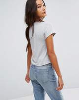 Thumbnail for your product : Weekday Crop Fine Rib T-shirt