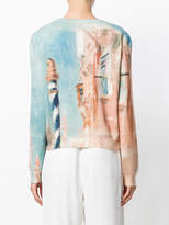 Thumbnail for your product : Alberta Ferretti patterned crew neck sweater