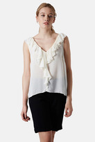 Thumbnail for your product : Topshop Ruffle Neck Crinkle Tank