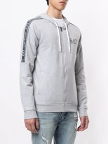Thumbnail for your product : EA7 Emporio Armani Zip-Front Logo Print Hoodie