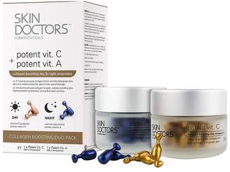 Skin Doctors Potent Vit. C and Potent Vit. A Collagen Boosting Day & Night Ampoules Duo Pack