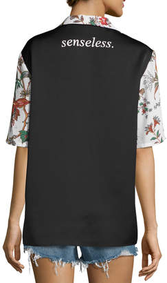 McQ Billy Short-Sleeve Printed Top, Multipattern