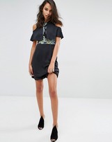 Thumbnail for your product : Versace Jeans Cape Dress With 90s Chain Print