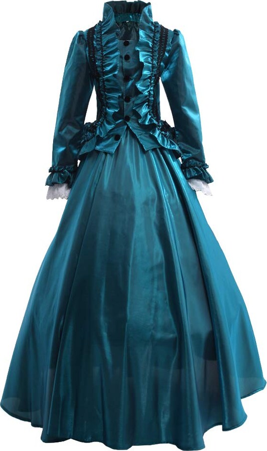 GRACEART Womens Medieval Victorian Fancy Dresses with Crinoline Palace