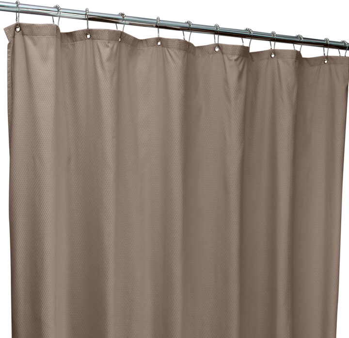 Bed Bath & Beyond Bath Bliss Microfiber Soft Touch Diamond Design Shower Curtain Liner in Charcoal Taupe
