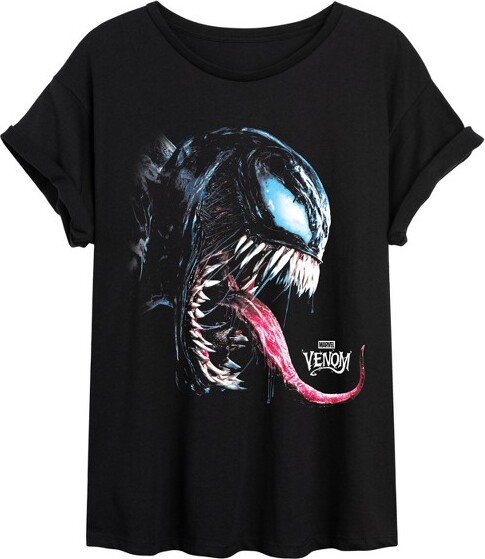 Venom Women'sVenomProfileOversizedGraphicT-Shirt-Black-Medium