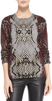 Thumbnail for your product : Zadig & Voltaire Python-Print Cashmere Knit Sweater