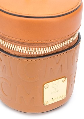MCM Debossed Calf Leather Logo Mini Bag