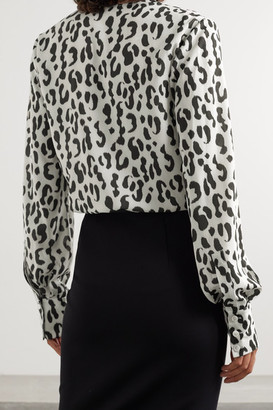 Jason Wu Collection Ruffled Leopard-print Stretch-crepe Blouse - White