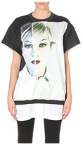 Thumbnail for your product : Ports 1961 Warhol silk-satin and jersey top Black