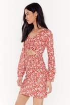 Thumbnail for your product : Nasty Gal Womens Let Your Gard-en Down Floral Mini Dress - Red - 10