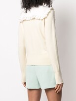 Thumbnail for your product : Sandro Fine Knit Jumper With Detachable Collar