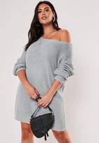 off the shoulder plus size sweater dress