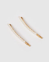 Thumbnail for your product : Izoa - Women's White Hair Accessories - Ella Hair Clip Set - Size One Size at The Iconic