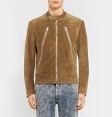 Thumbnail for your product : Maison Margiela Slim-Fit Collarless Suede Biker Jacket