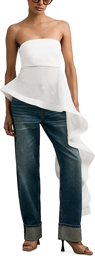 Reiss Rhianna Drape Corset Top