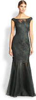 Thumbnail for your product : Kay Unger Lace Off-Shoulder Gown
