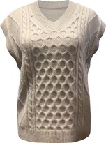 Thumbnail for your product : Wyzesi Womens Retro Sweater Vest Preppy Style Knitwear Tanks Winter Autumn Sleeveless V-Neck Vintage Knit Sweater Tank Tops (1-Grey S)